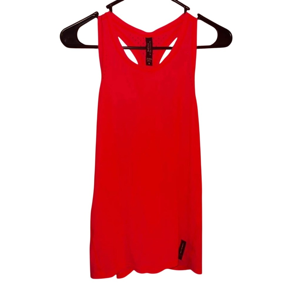 Allyson Felix Athleta Racerback Tank Small Hot Pink Perforated Legend Top
